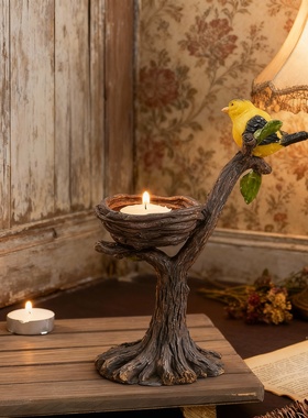 复古鸟巢石楠木手工雕刻烟斗摆件