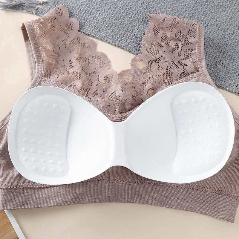 蕾丝美背无钢圈背心学生少女夏文胸 曼烨文胸