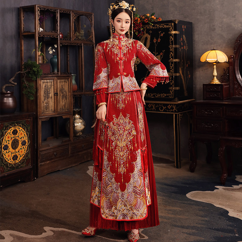 秀禾服2020新款秋季新娘结婚婚纱 瑜泰轩旗袍