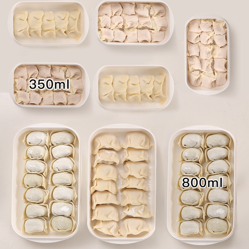NAKAYA正品冰箱专用饺子盒家用冷冻速冻装生水饺馄饨小号收纳保鲜 - 图3