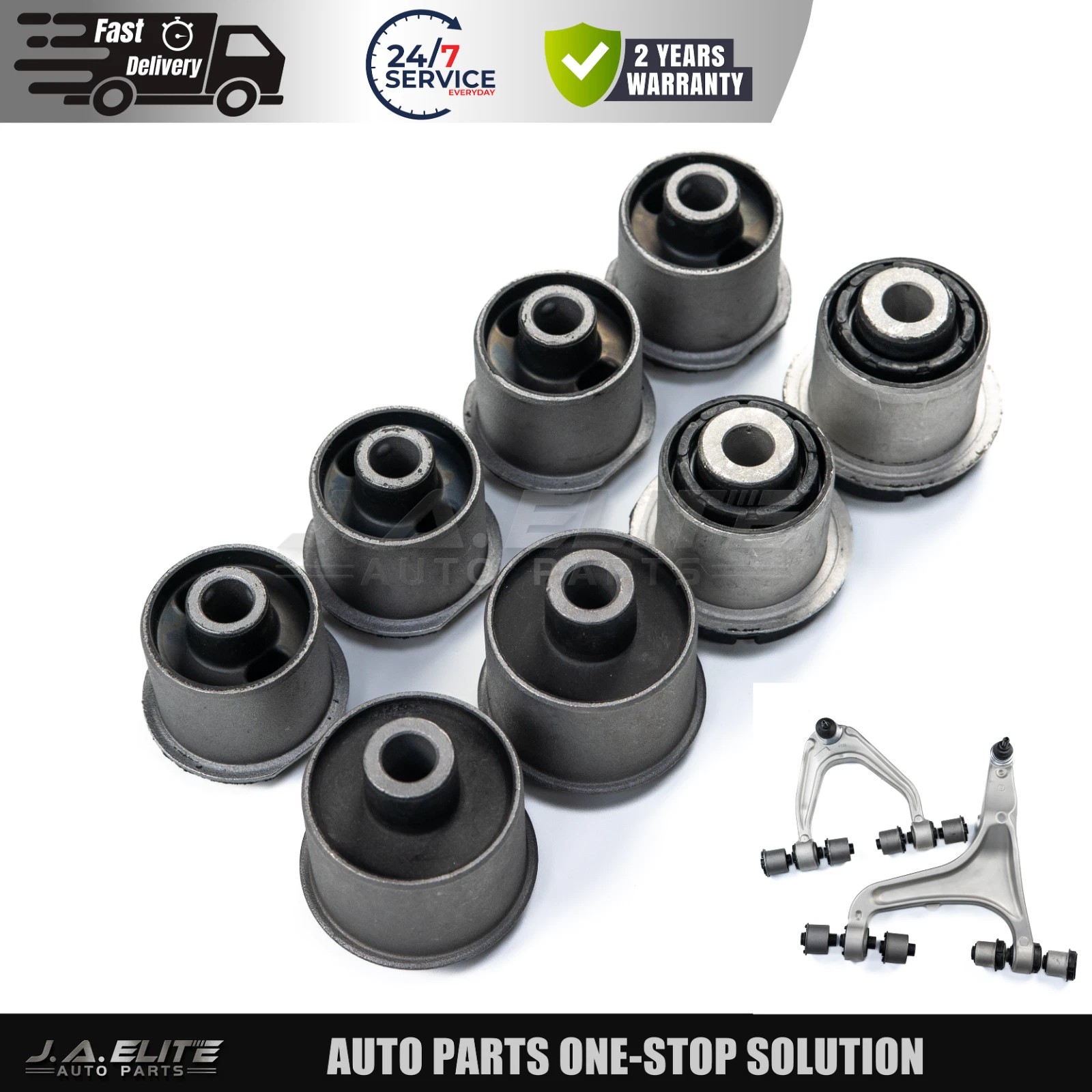 适配玛莎拉蒂新总裁Ghibli吉博力GT莱万特上下摆臂胶套下悬挂总成 - 图2