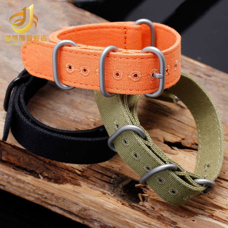 透气帆布配件鲁美诺斯欧米茄手表带 季娅唯配件