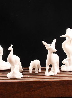 假山流水喷泉摆件雾化器仙鹤招财