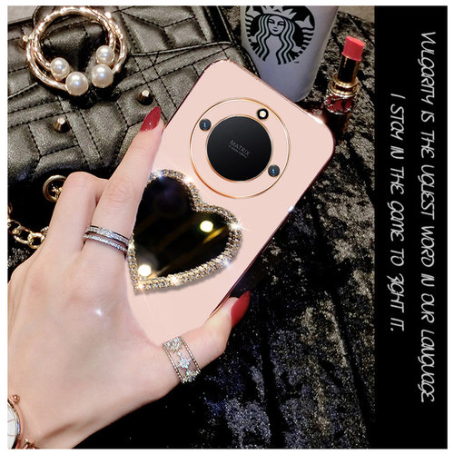 华为荣耀X40手机壳镶钻RMO一AN00新款保护套5G硅胶honor全包防摔x4o软壳镜子x405g带支架可爱ANOO外壳超薄女 - 图2