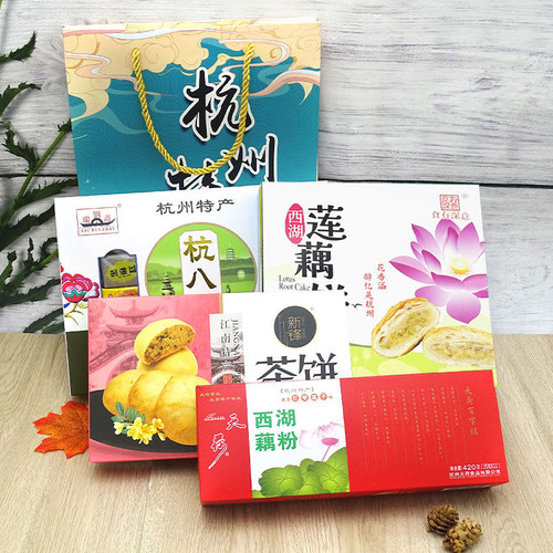 杭州特产杭八件糕点龙井茶饼点心手工小吃零食西湖藕粉送人伴手礼 - 图1