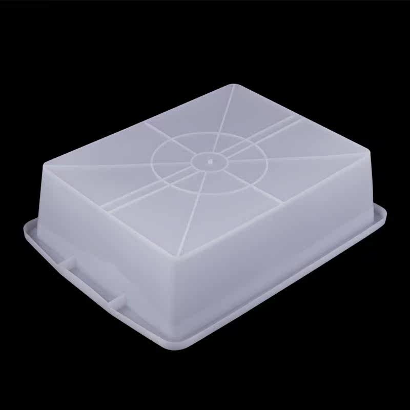 塑料筐长方形白色盒子厨房食品级收纳筐框子商用菜品展示保鲜盒 - 图2