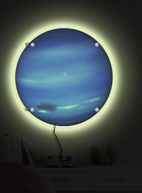 立体LED彩色星球灯夜光海王星发光壁挂灯客厅遮丑美化装饰小夜灯