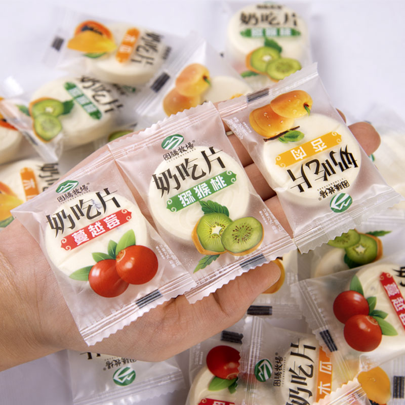 图腾牧场旗舰店图腾牧场 奶吃片果粒大奶片内蒙古奶酪干吃草原牛奶贝1