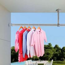 Indoor Balcony 7 Words Clotheshorse L Type Clothesline Clothes Flip Stainless Steel Tube Windows Cool Hanger Door Frame Sunning Clothes Rack