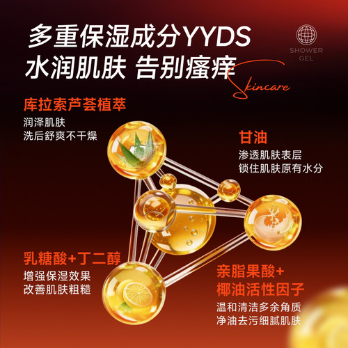 GA古龙果酸沐浴露男士专用清洁持久留香滋润液官方旗舰店正品牌ag - 图1