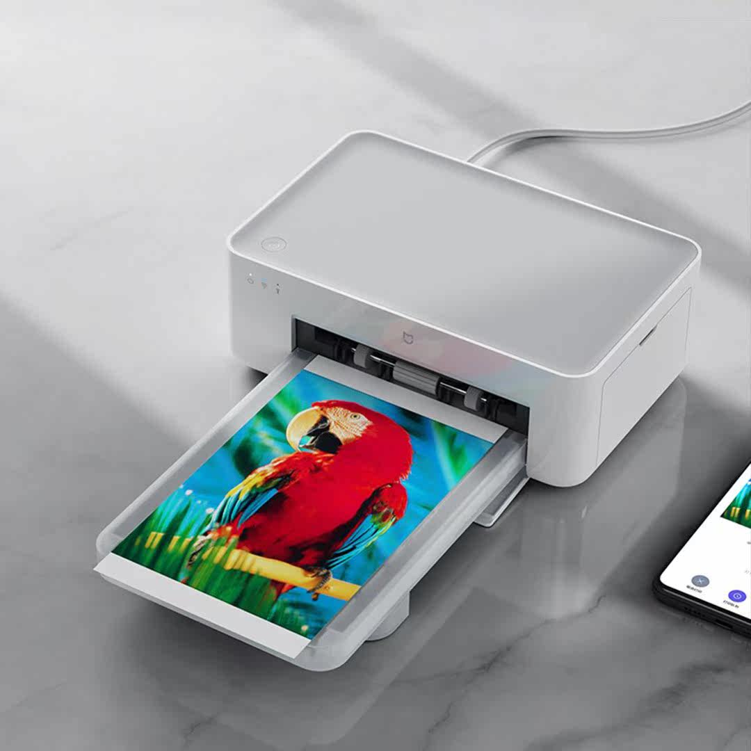 米家照片6寸便携蓝牙无线打印机 红伟数码热升华照片打印机