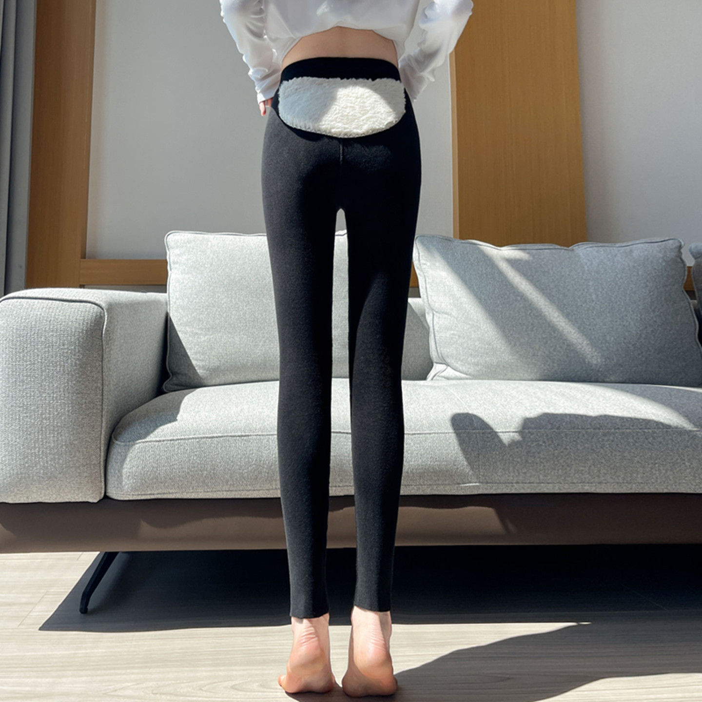 加绒加厚打底裤女秋冬高腰紧身保暖裤羊羔绒护腰护膝贴片防寒棉裤,淘宝优惠券,粉丝福利购,淘宝优惠卷