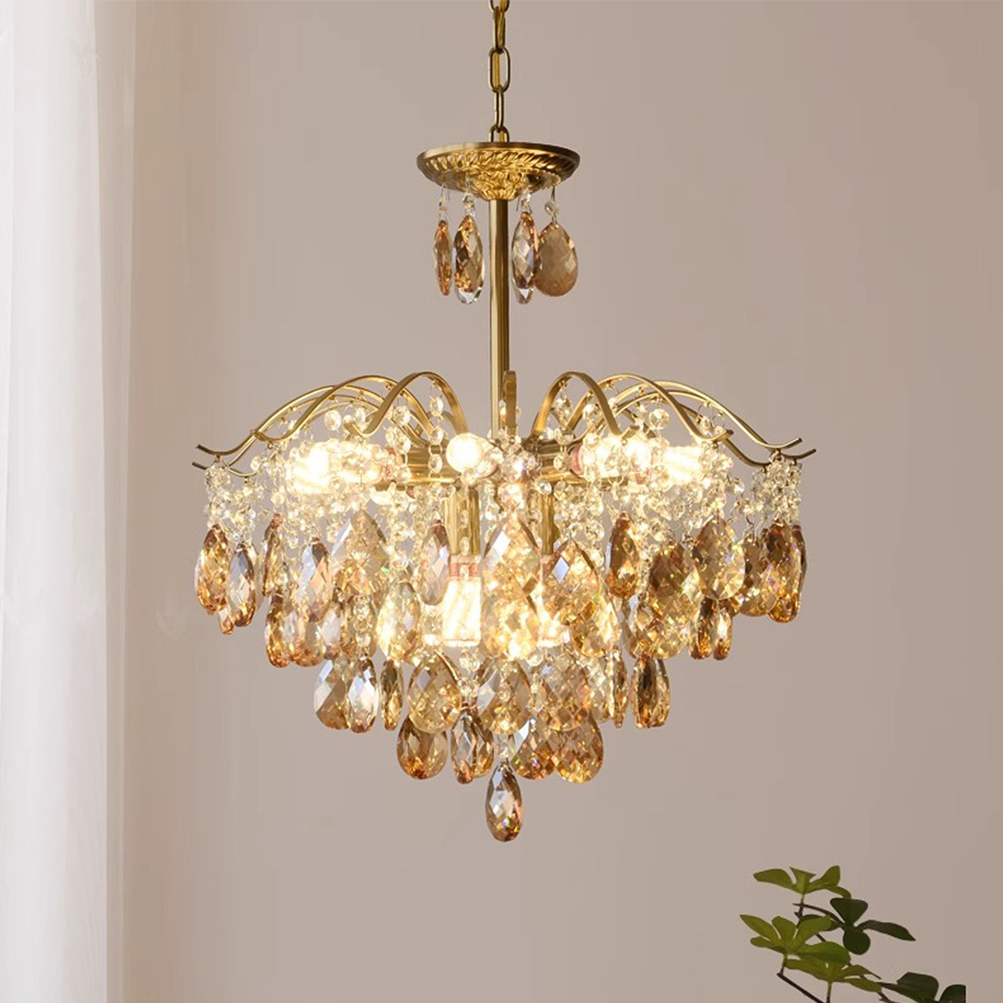 后现代轻奢法式水晶吊灯客厅卧室主卧房间新款餐厅灯浪漫水晶复古,淘宝优惠券,粉丝福利购,淘宝优惠卷
