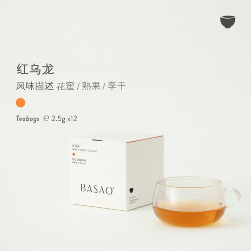 BASAO佰朔 原叶乌龙茶袋泡茶红/青/黑乌龙茶叶冷泡茶包2.5g*12包 - 图0