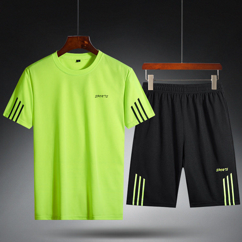 夏季男士短袖休闲运动套装跑步t恤 onetwodoT恤