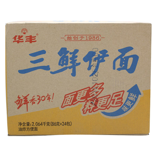 华丰三鲜伊面24包整箱装鸡汁泡面袋装干吃速食宿舍原味老式方便面 - 图2