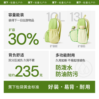蕉下2025新款大容量旅行双肩背包