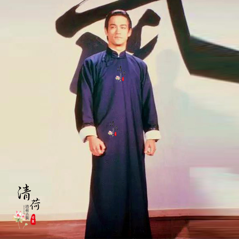 影视古装燕子李三李小龙陈真武馆镖局功夫同款民国长衫长袍棉麻服