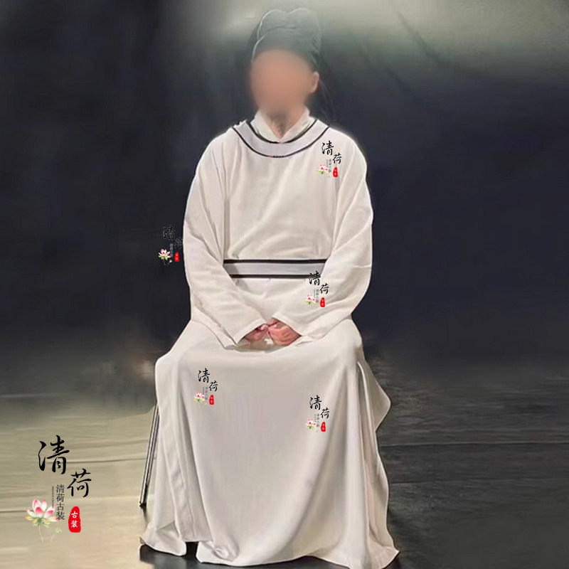影视古装唐朝男士李白同款文人诗人服大臣书生飘逸舞剑侠客演出服