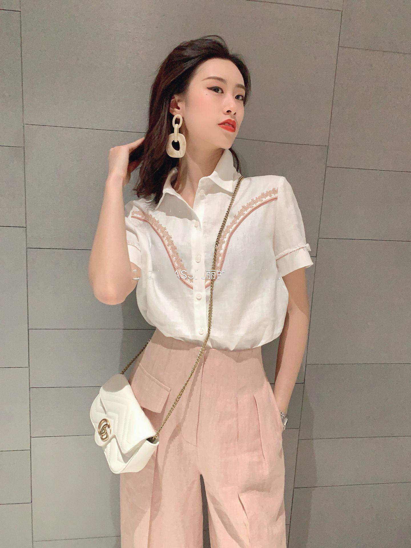 阿玛施官网旗舰店2020夏新款衬衫衣 范芙熙衬衫