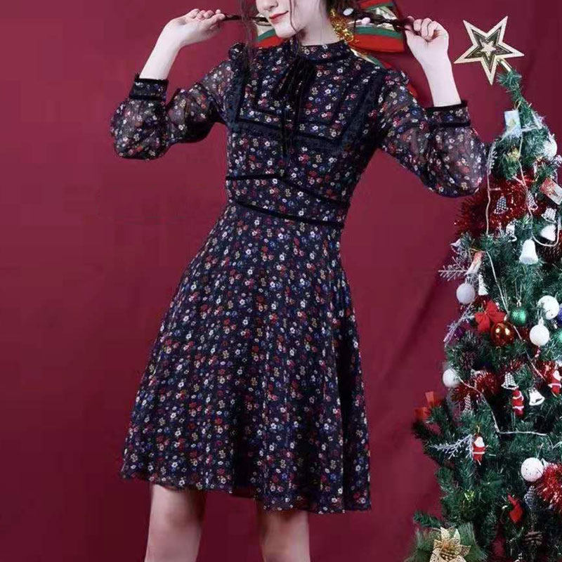 阿玛施官网旗舰店2020秋新款连衣裙 范芙熙连衣裙