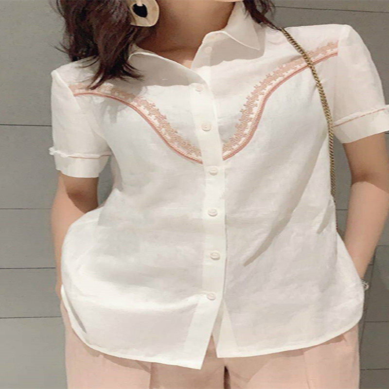 阿玛施官网旗舰店2020夏新款衬衫衣 范芙熙衬衫