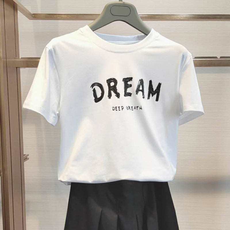 阿玛施旗舰店正品2020夏新款棉t恤 范芙熙T恤