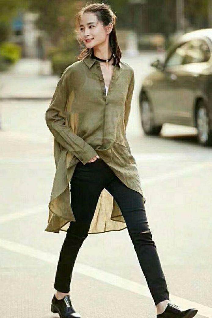 阿玛施旗舰店官网2020夏新款衬衫 范芙熙衬衫