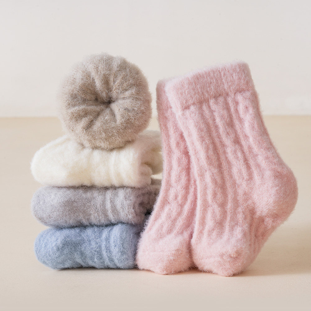 新生婴儿袜子冬季加厚加绒保暖初生宝宝外出袜无骨松口不勒腿中筒,淘宝优惠券,粉丝福利购,淘宝优惠卷