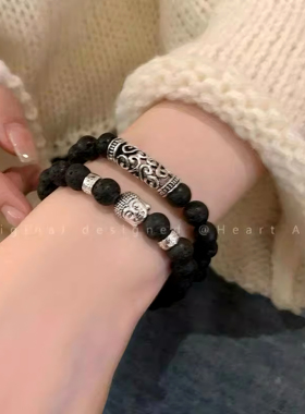 复古民族风同款镂空弯管手串小众设计感国潮手饰简约情侣百搭手链