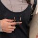 Creative camera pendant sweater chain autumn and winter women's clavicle chain