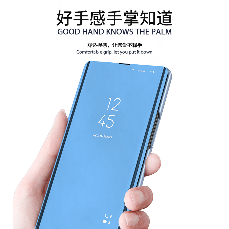 适用于小米pocox6pro手机壳新款5g皮套小米镜面翻盖小米pocox6全包防摔xiaomipocom6pro保护套4G款男女pocoM6 - 图0