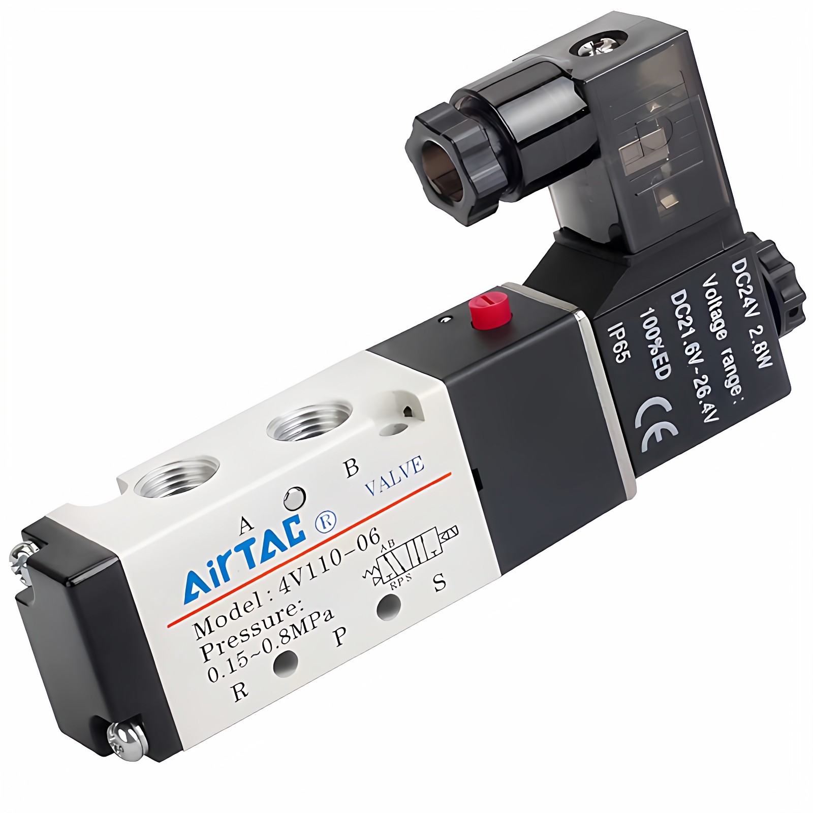 亚德客电磁阀4V210-08B 31010A 4V110-06 DC24二位五通电子气控阀,淘宝优惠券,粉丝福利购,淘宝优惠卷