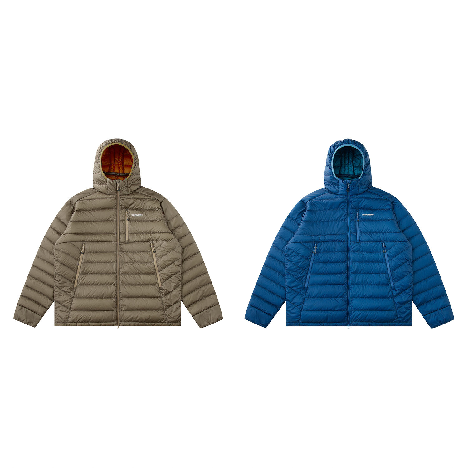 TreesOutside防泼户外轻量排骨纹羽绒服(90%白鸭绒)2025新款男士