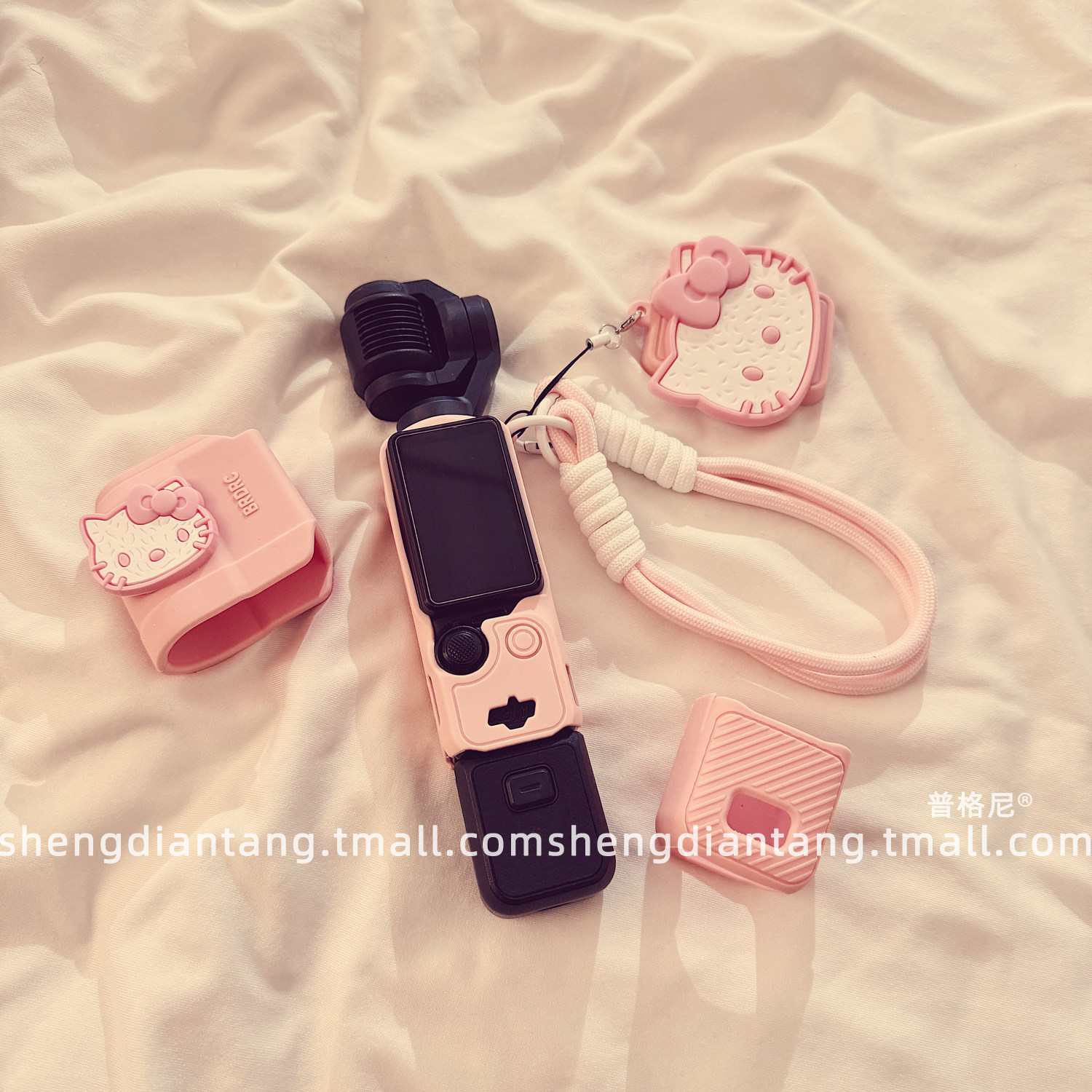 卡通少女凯蒂猫适用大疆pocket3保护壳挂绳可爱机身硅胶套显示屏云台镜头保护盖相机手柄保护套配件2025新款,淘宝优惠券,粉丝福利购,淘宝优惠卷