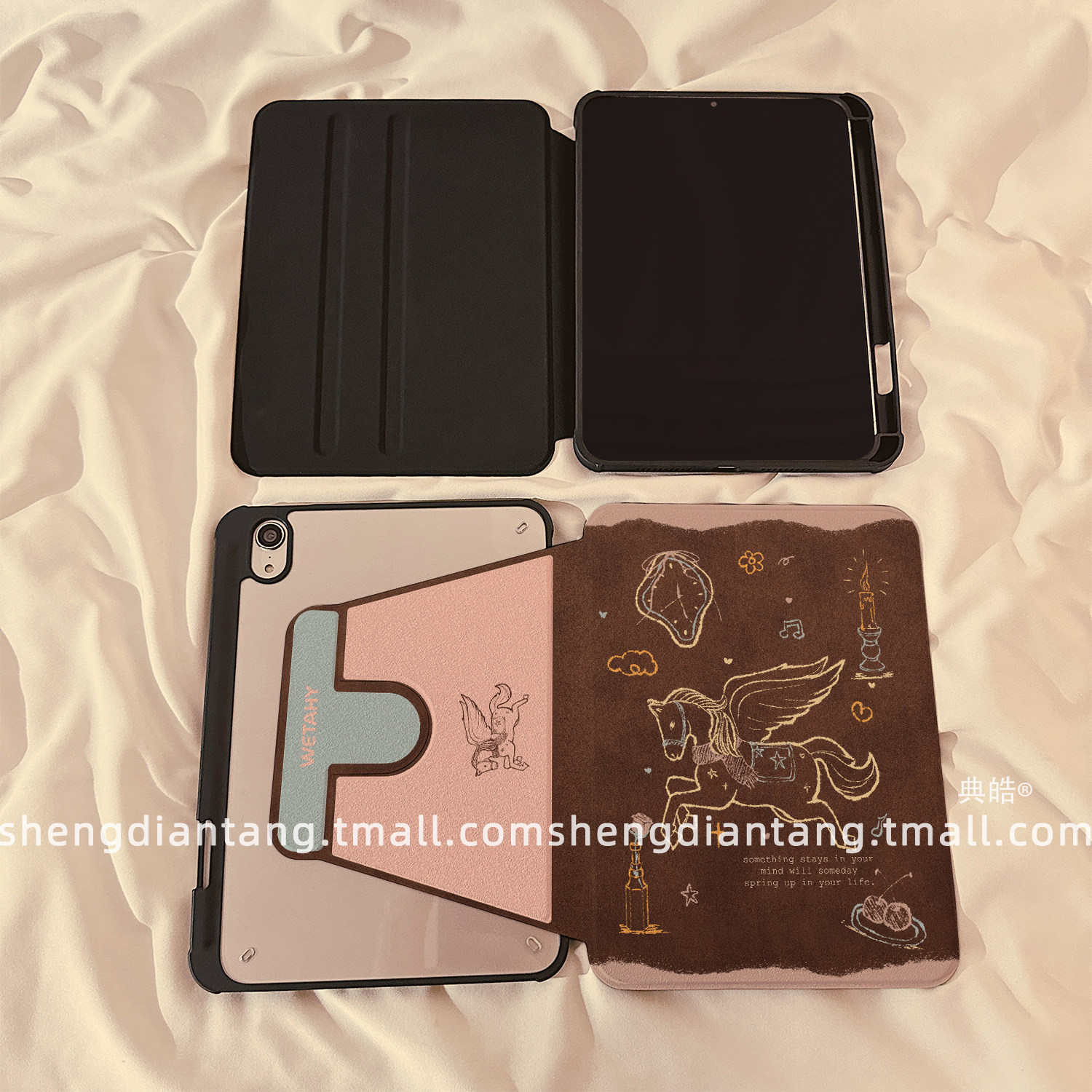法式蜡烛飞马360旋转iPadAir7/6保护套2025新款适用苹果iPad11保护壳平板第10代Pro11寸Air5带笔槽mini7女款,淘宝优惠券,粉丝福利购,淘宝优惠卷