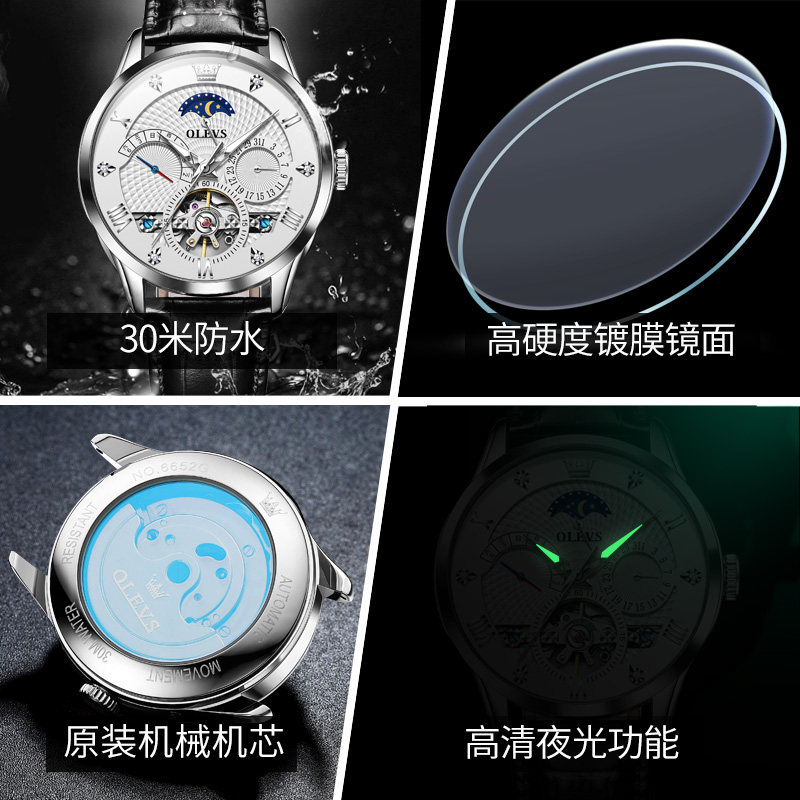 瑞士认证正品牌男士男全自动机械表 酩酊国产腕表