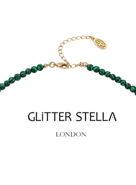 GLITTER STELLA RM系列 孔雀绿中古翠影鲍贝牌项链