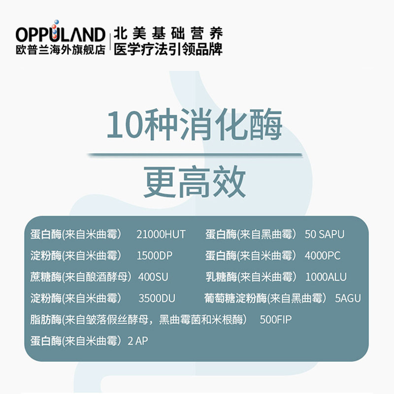 美国进口复合消化酶植物大人排酵素 Oppuland海外酵素