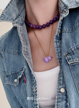 新中式九紫离火葫芦编绳项链女
