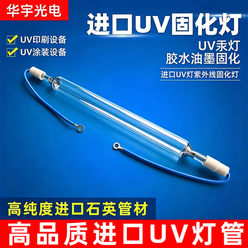 进口UV固化灯管紫外线uv固化灯水银灯高压汞灯UV胶水油墨固化灯管 - 图3