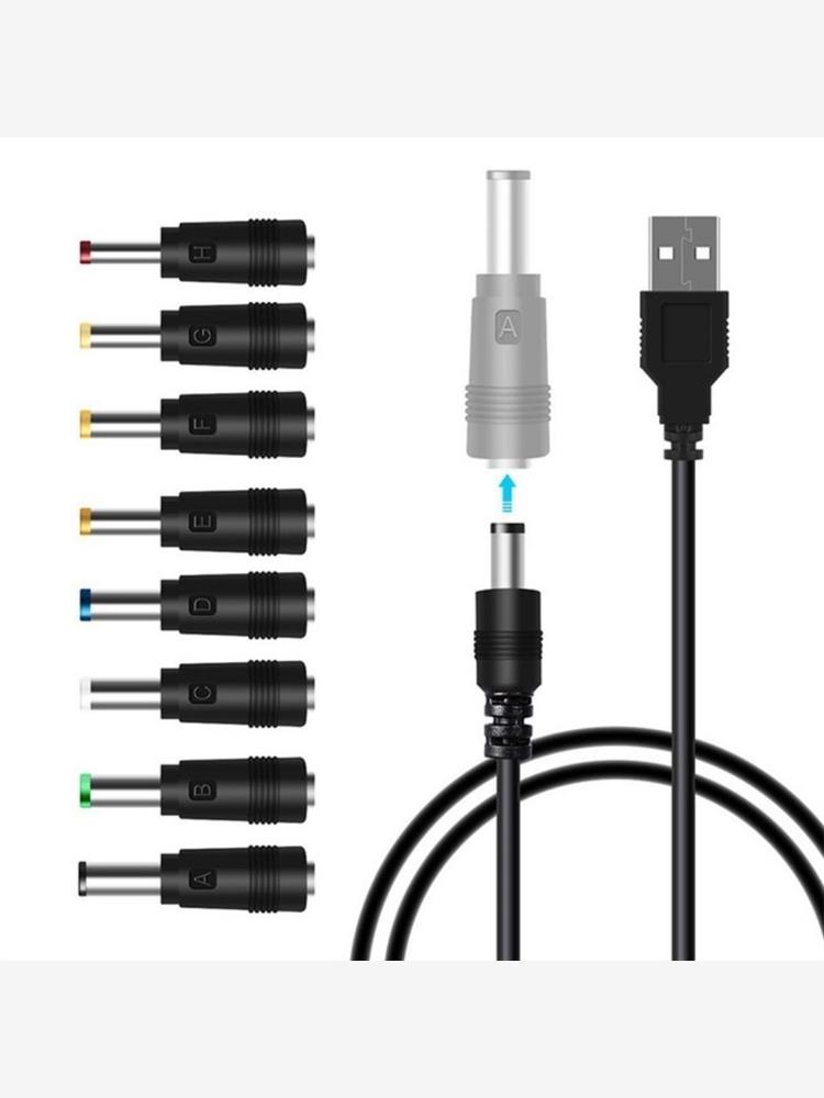 USB转DC电源数据线3.5mm台灯充电线圆孔圆头小风扇音响通用充电器