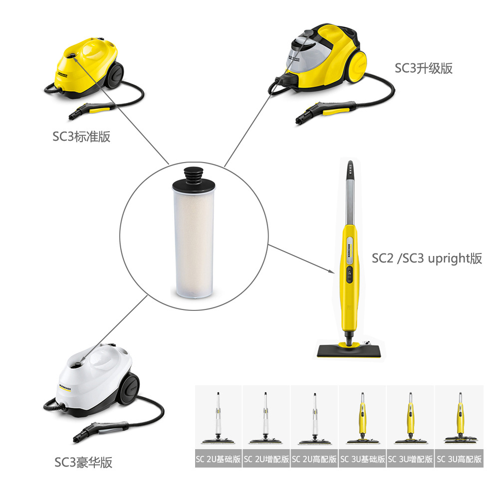 德国凯驰卡赫SC3除钙器 除钙棒 蒸汽清洁机配件SC3 Upright除垢桶