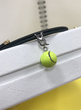 vinqui实心网球925银项链女