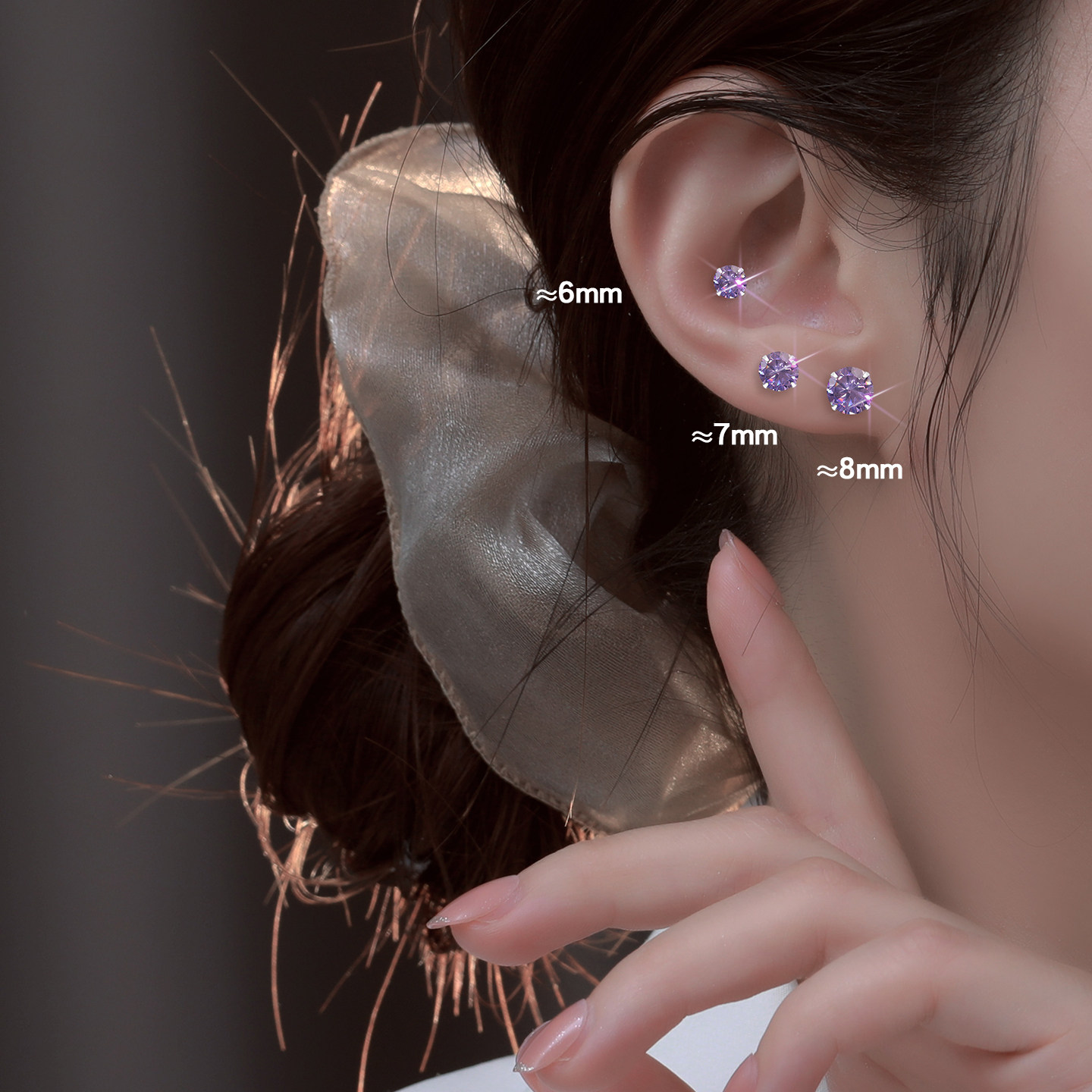 999纯银养耳洞钻石耳钉女 超闪高级感小耳环锆石耳骨钉耳棒耳饰,淘宝优惠券,粉丝福利购,淘宝优惠卷