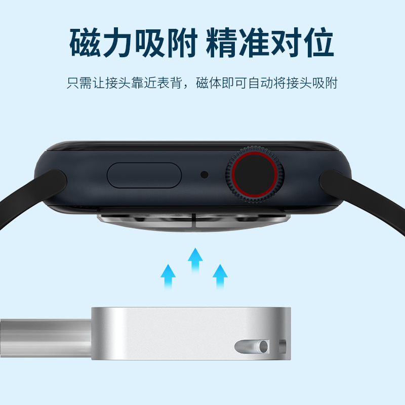 beiziye适用苹果手表充电器apple watch8便携充电底座iwatchs7手表无线磁吸ultra小巧5代Lightning接口Type-C - 图1