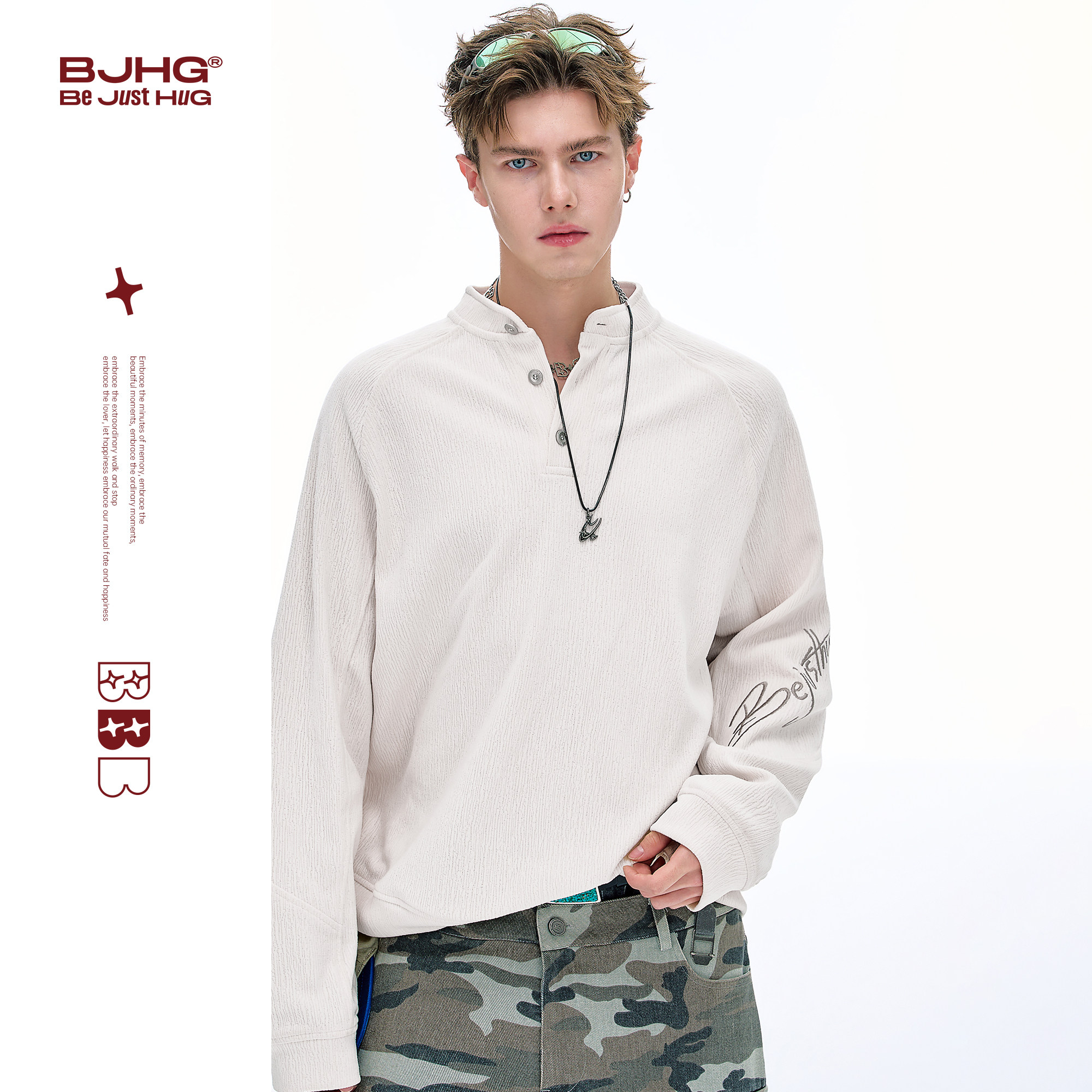 BJHG不计后果 亨利领内搭卫衣男冬季潮牌长袖t恤宽松polo打底衫女,淘宝优惠券,粉丝福利购,淘宝优惠卷