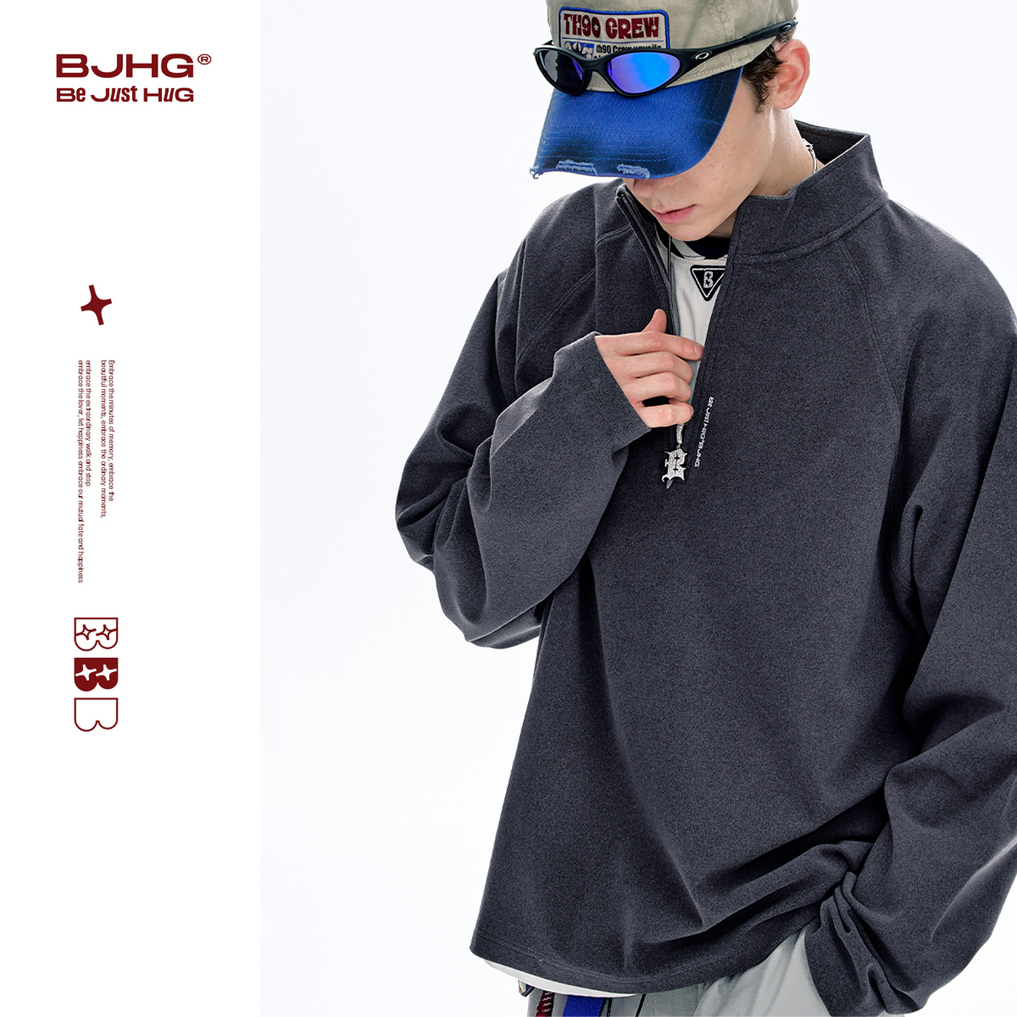 BJHG不计后果 卫衣男款秋冬潮牌美式复古宽松内搭长袖T恤打底衫女,淘宝优惠券,粉丝福利购,淘宝优惠卷