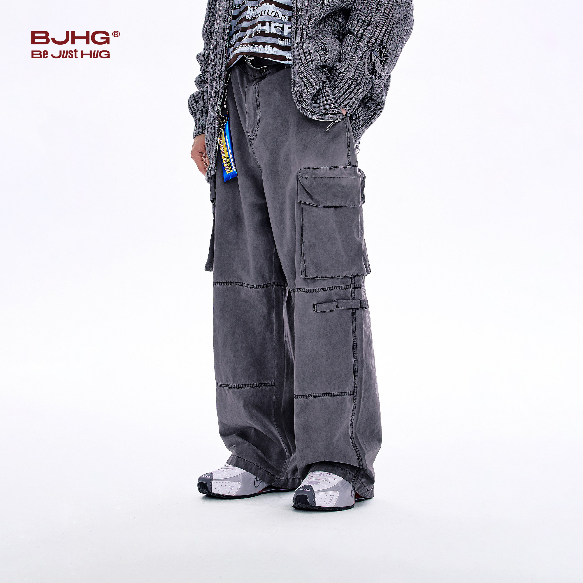 BJHG不计后果工装裤子男款冬季直筒宽松美式2025新款运动休闲裤女,淘宝优惠券,粉丝福利购,淘宝优惠卷