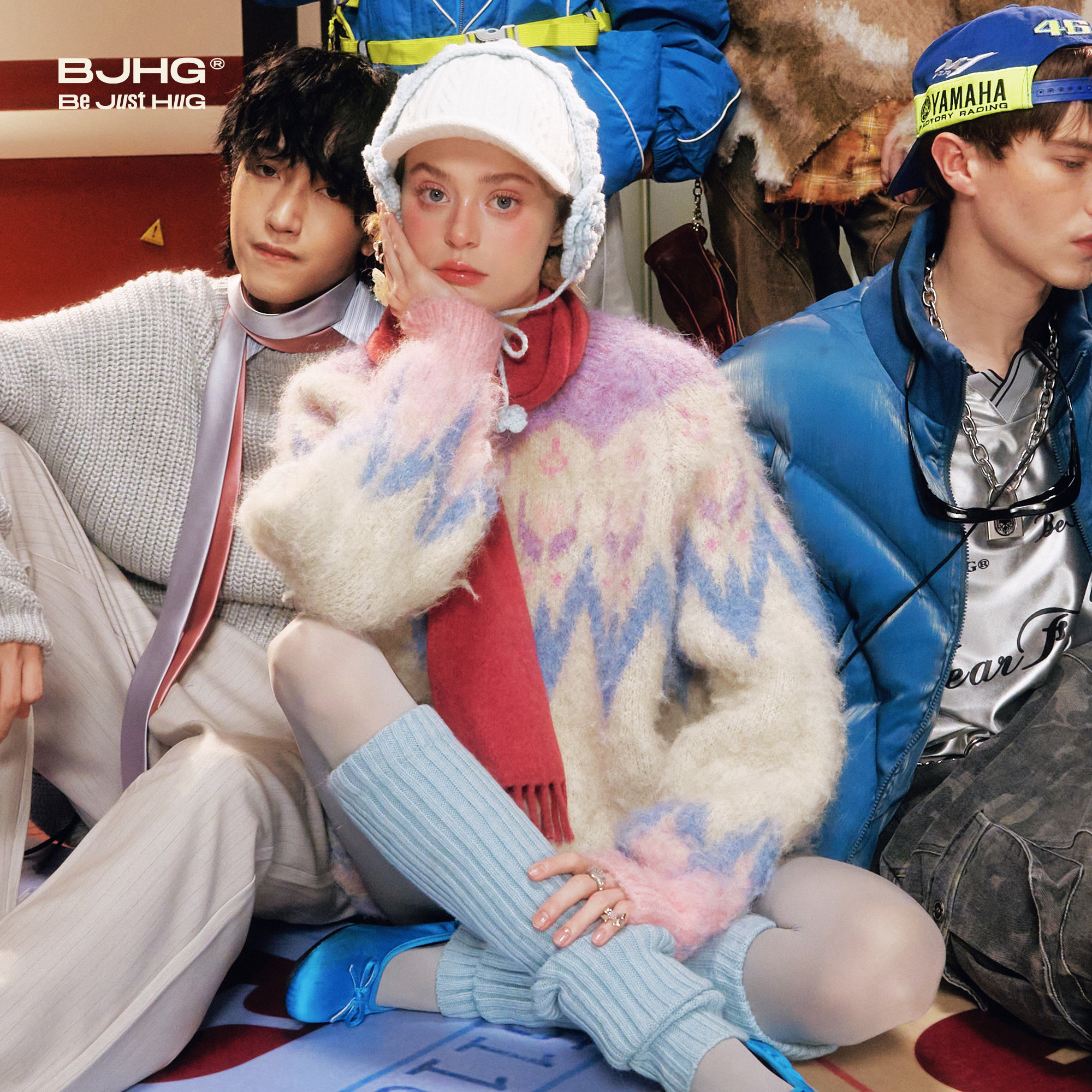 BJHG不计后果梦幻费尔岛毛衣男款冬季情侣重磅圆领内搭厚针织衫女,淘宝优惠券,粉丝福利购,淘宝优惠卷